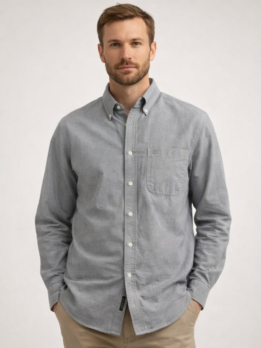 Timberland long-sleeve oxford cloth button-down shirt Size XL Cotton